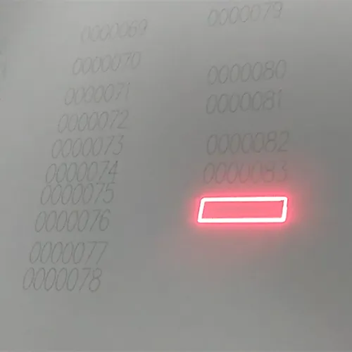 Serial number laser marking