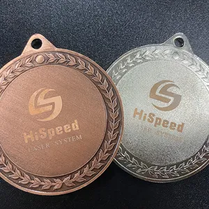 Copper medal laser marking 