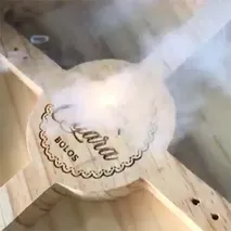 Wood laser engraving