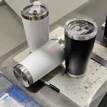 Stainless steel tumbler laser marking