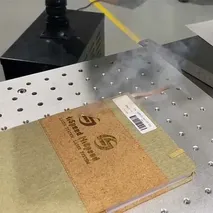 Notebook hardcover laser marking