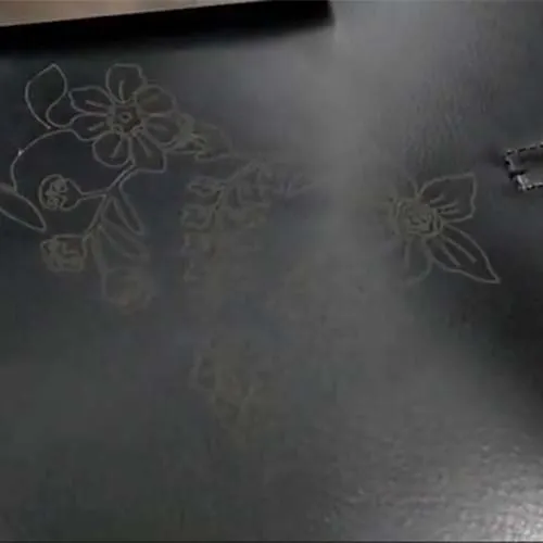 Leather laser marking