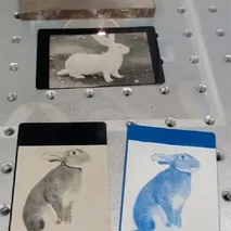 Aluminum laser engraving