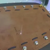 Leather laser engraving