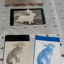 Aluminum laser engraving