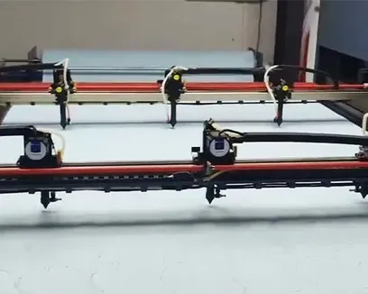 Fabric laser cutting